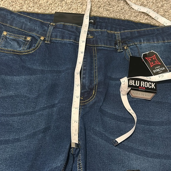 Blu rock Men's Dark Blue Jeans - Picture 6 of 11
